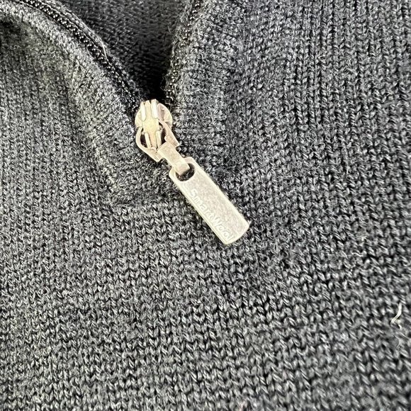 Smartwool Women's small Top 1/4 Zip Black Long Sleeve Merino Wool - Picture 3 of 12
